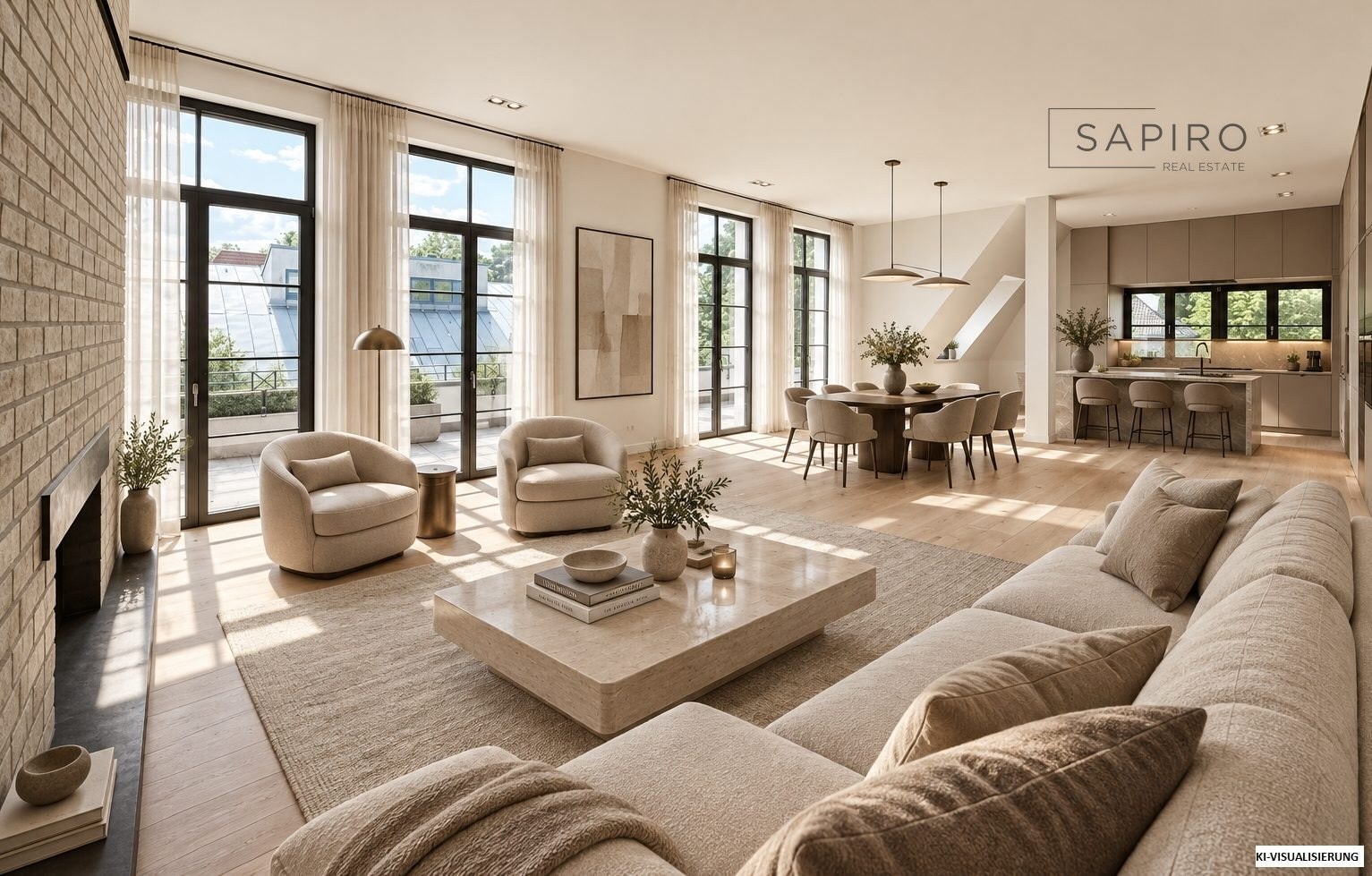 LICHTDURCHFLUTETES NEUBAU-PENTHOUSE MIT DECKENHÖHEN BIS CA. 3,30 M IN RUHIGER ZEHLENDORFER LAGE — 4